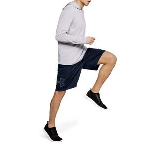 Under Armour Men's UA HeatGear Tech Graphic Workout Shorts W/ Pockets BLACK XXL